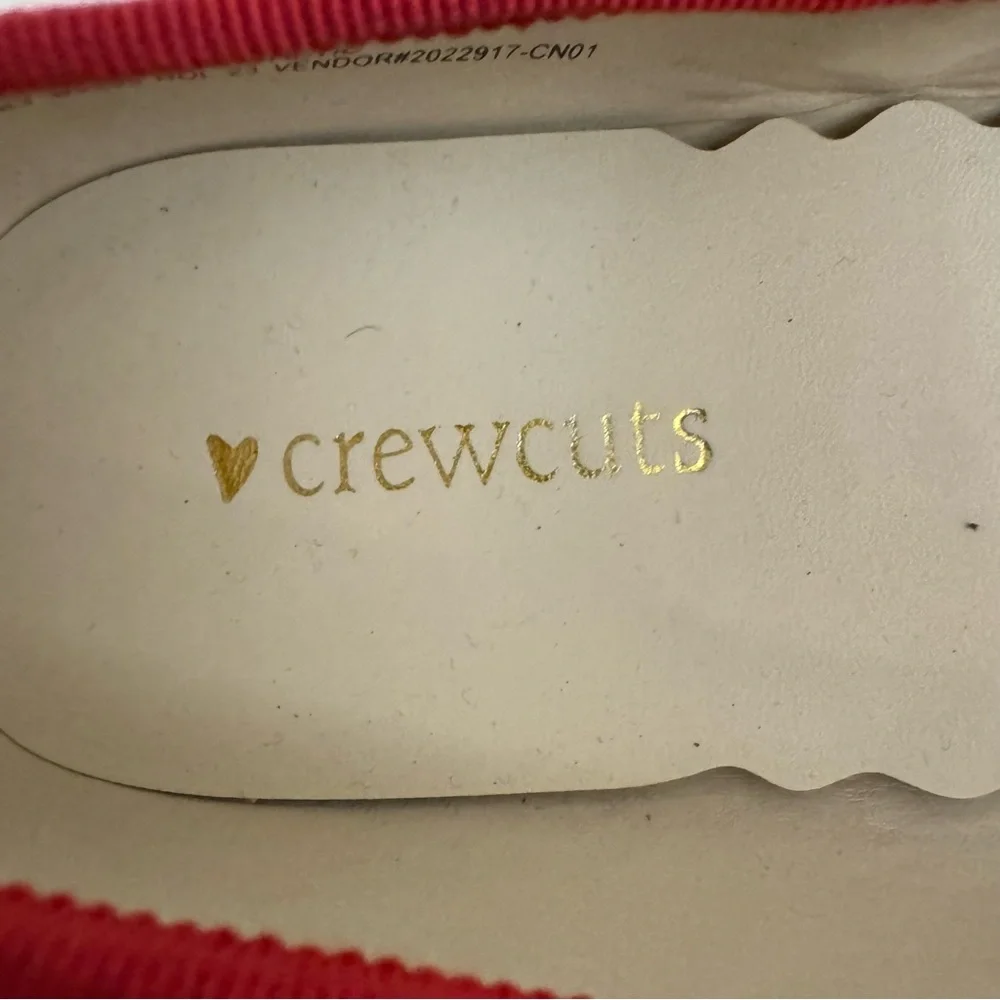 Crewcuts Red Metallic Mary Jane Ballet Flats Girls Size 3